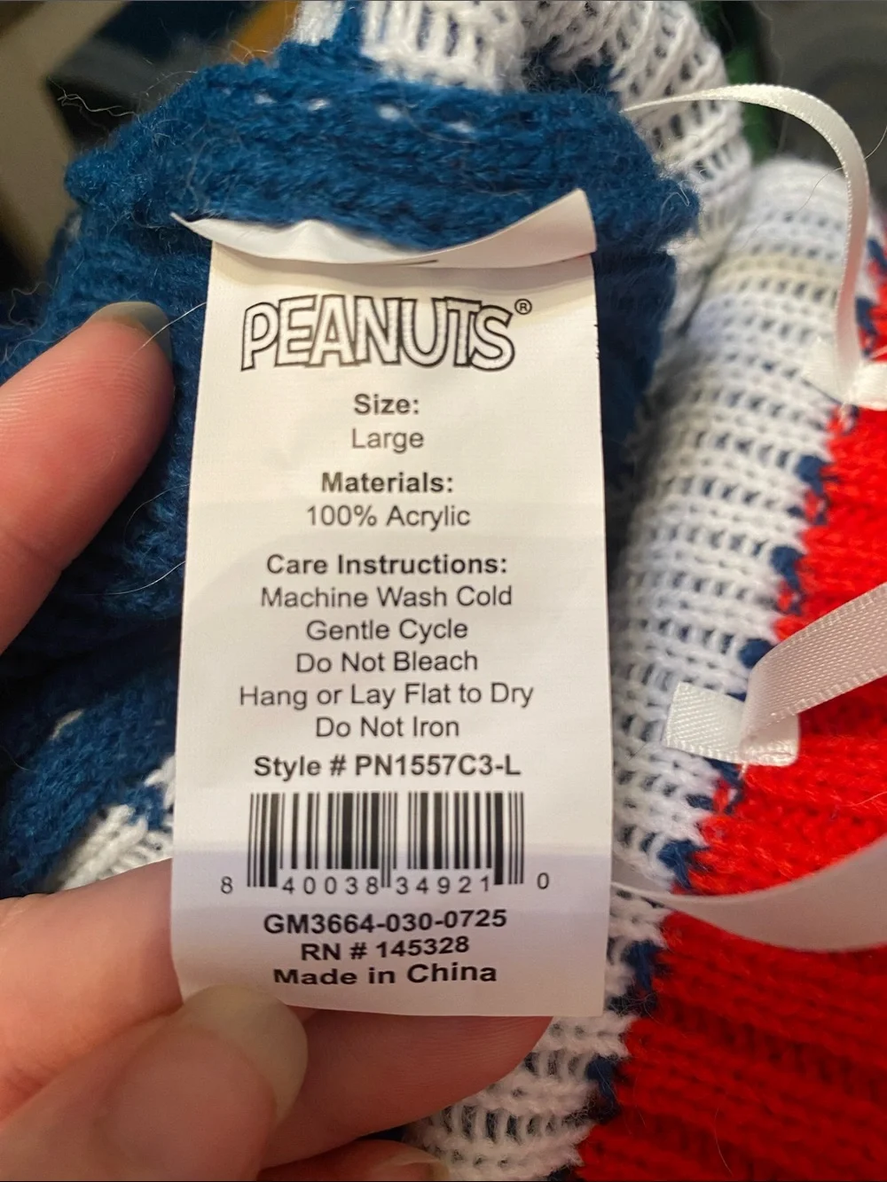 Peanuts worn once